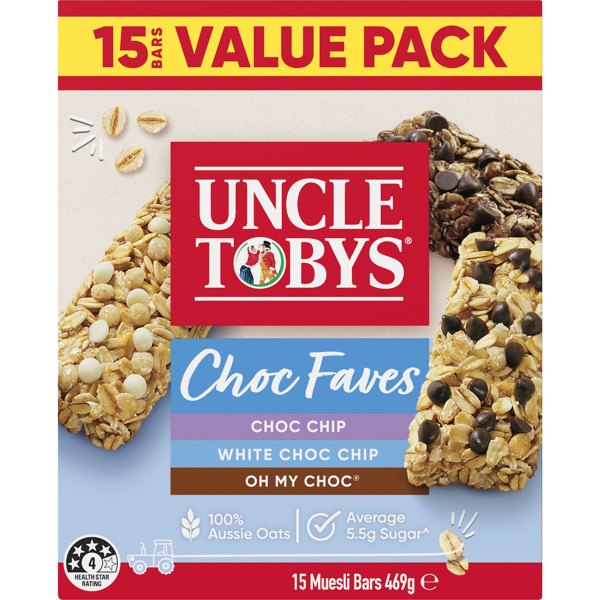 Uncle Tobys Choc Faves Muesli Bars 15 Pack