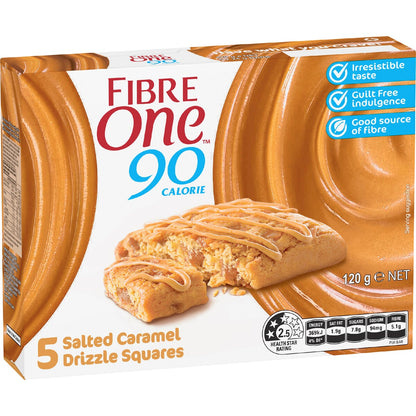 Fibre One 90 Calorie Salted Caramel Snack Bars 120g