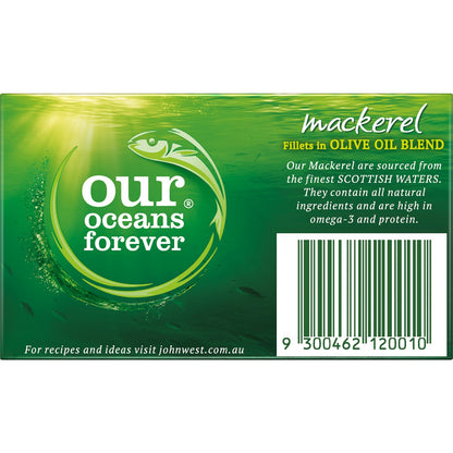 John West Wild Scottish Mackerel In Olive Oil 125g