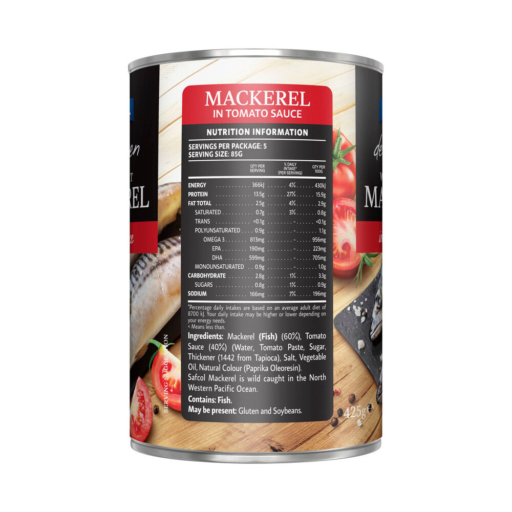 Safcol Mackerel In Tomato Sauce - 425g