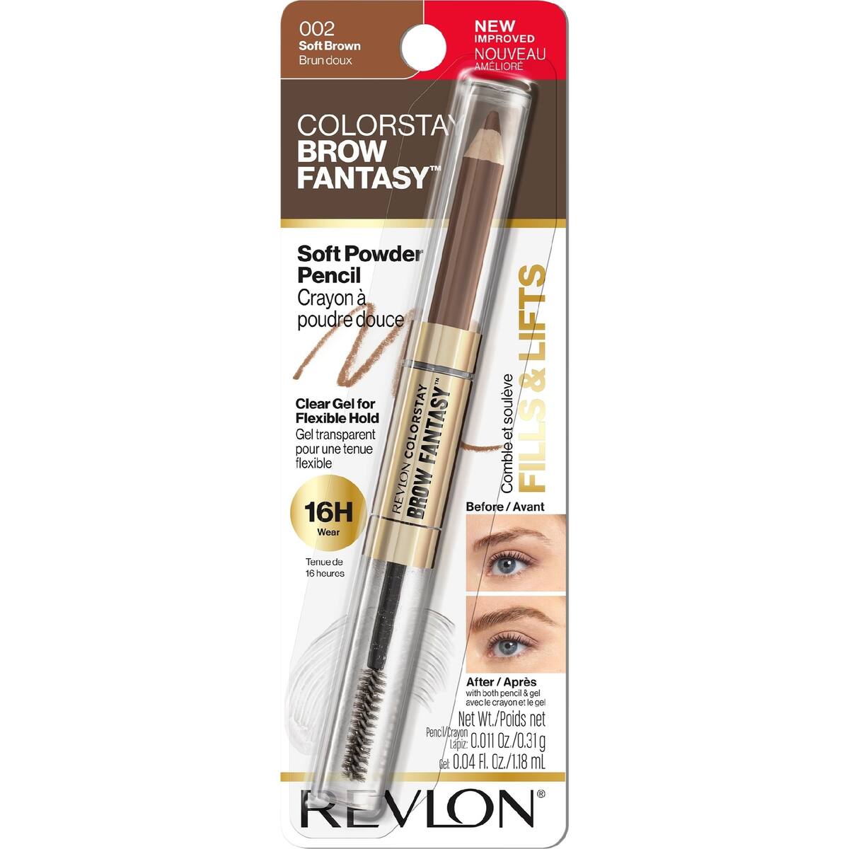 Revlon Colorstay Brow Fantasy Pencil & Gel Soft Brown Each