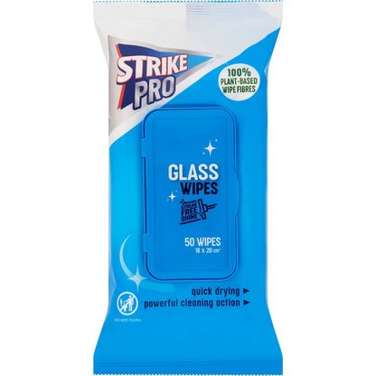 Strike Pro Glass Wipes 50 Pack