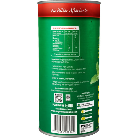 Sugarless Stevia Organic 350g