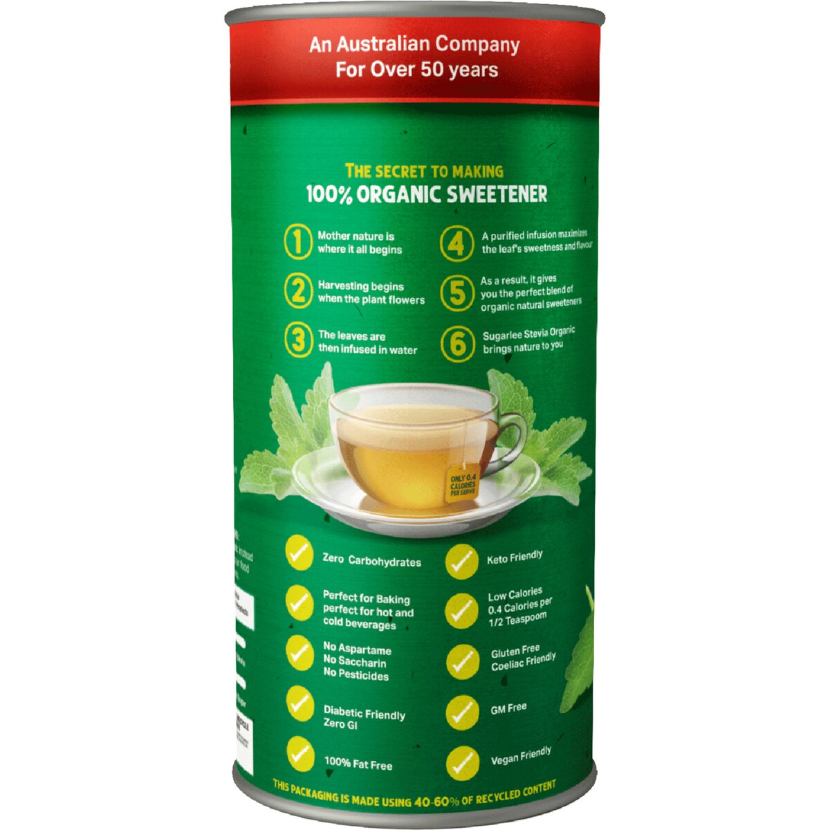 Sugarless Stevia Organic 350g