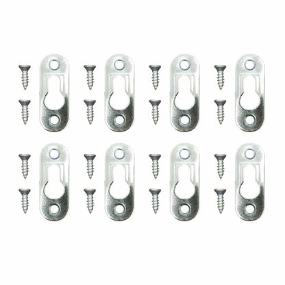 Everhang Picture Hanging Keyhole Plate - 10kg - Zinc Plated - 8 Pack