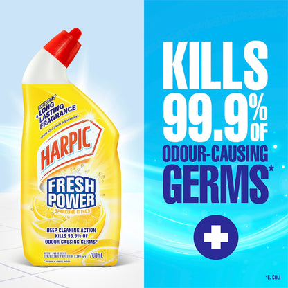Harpic Fresh Power Sparkling Citrus Toilet Cleaner 700ml