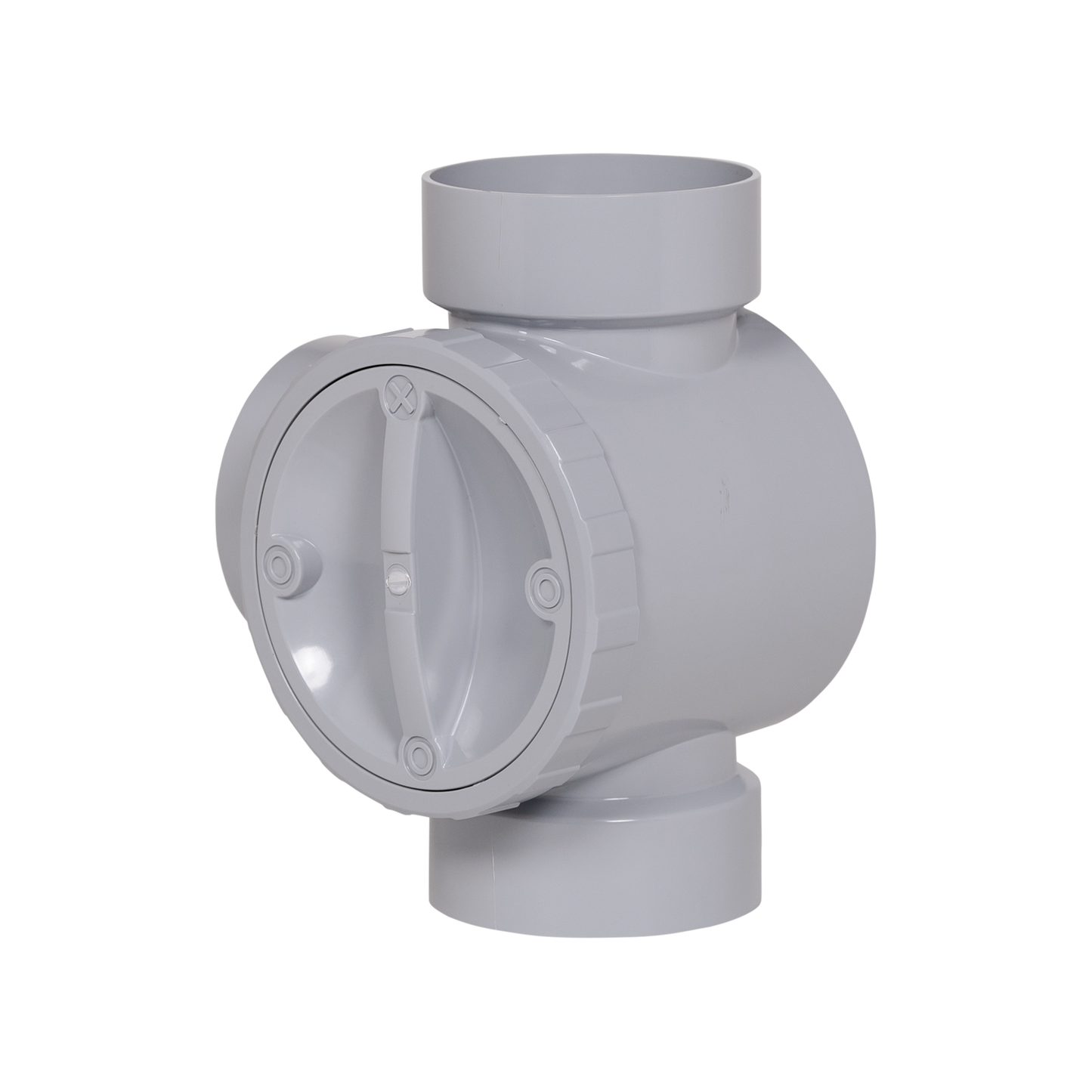 Rain Harvesting 3 Way Water Diverter - 90mm - Grey