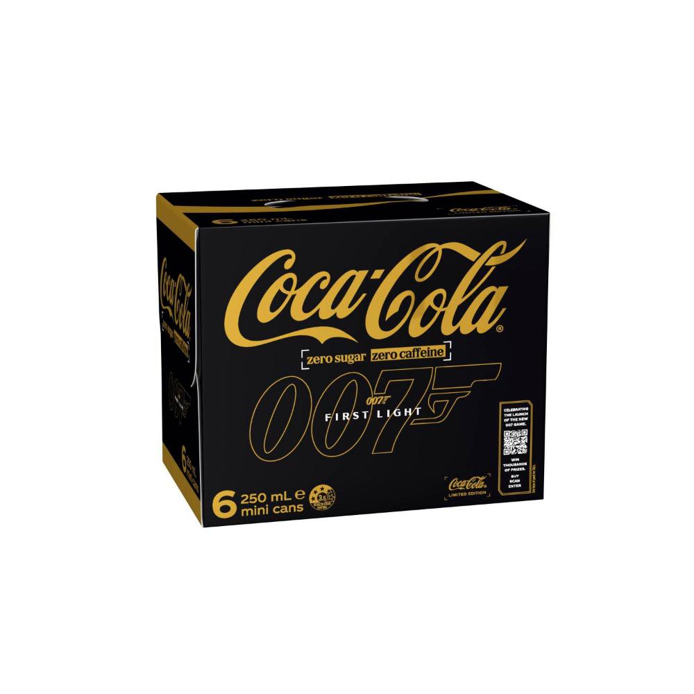 Coca-Cola Zero Sugar Caffeine Free Coke Soft Drink 6x250ml