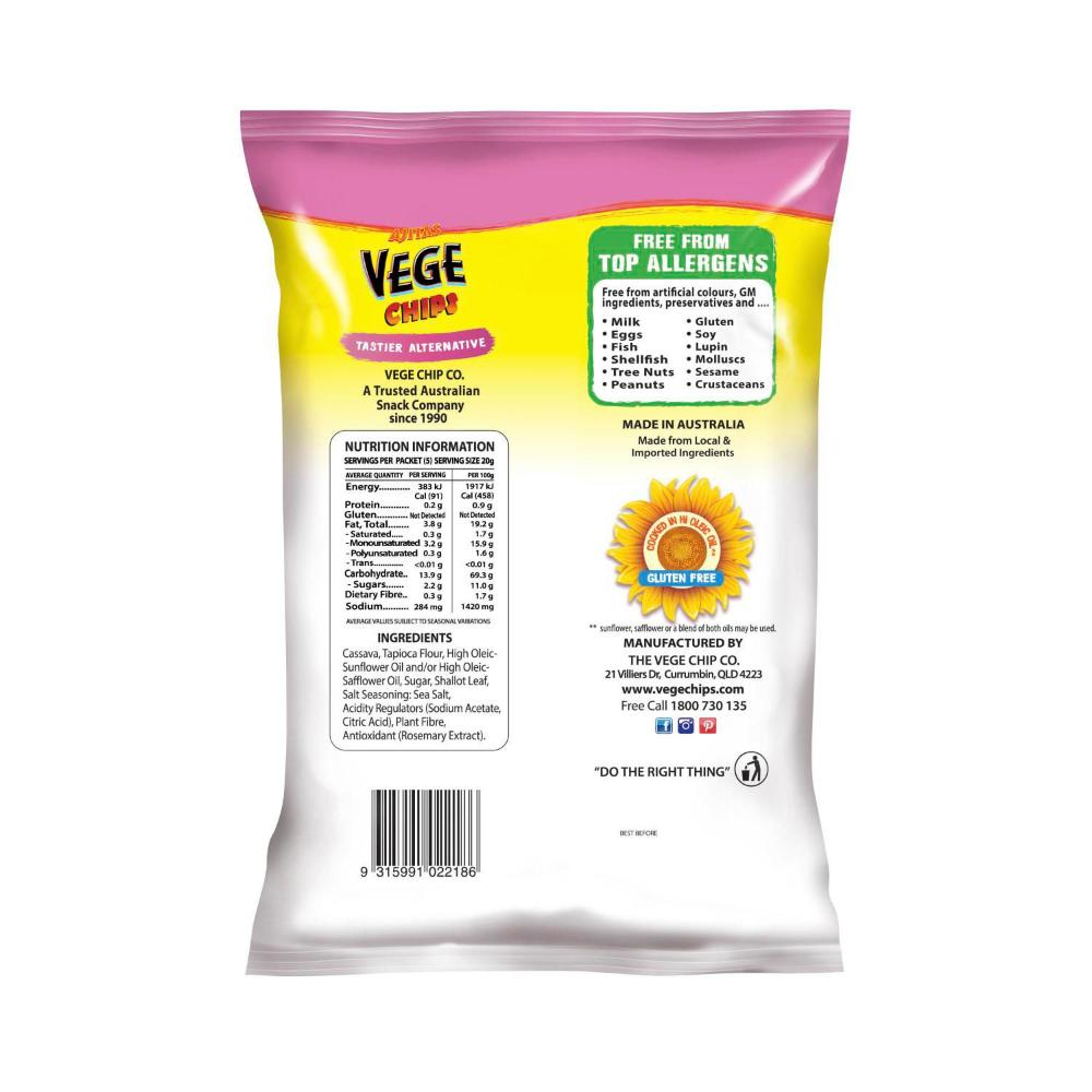 Vege Chips Sea Salt & Vinegar - 100g