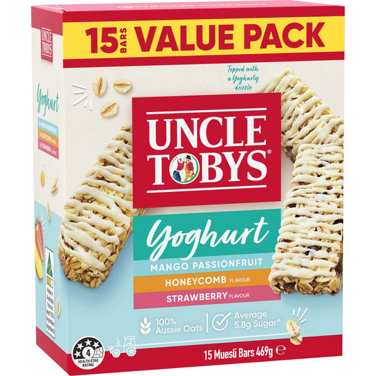 Uncle Tobys Muesli Bar Yoghurt Varieties 15 Pack