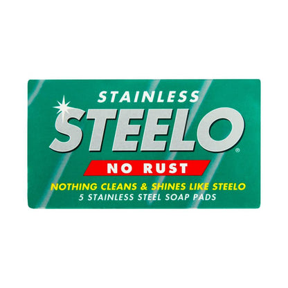 Steelo No Rust Scourer Stainless Steel Soap Pads - 5 pack