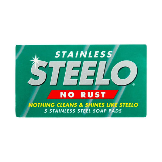 Steelo No Rust Scourer Stainless Steel Soap Pads - 5 pack