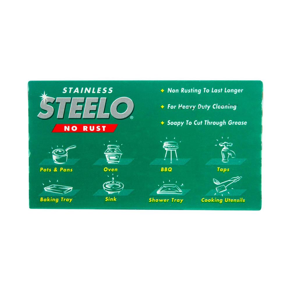 Steelo No Rust Scourer Stainless Steel Soap Pads - 5 pack