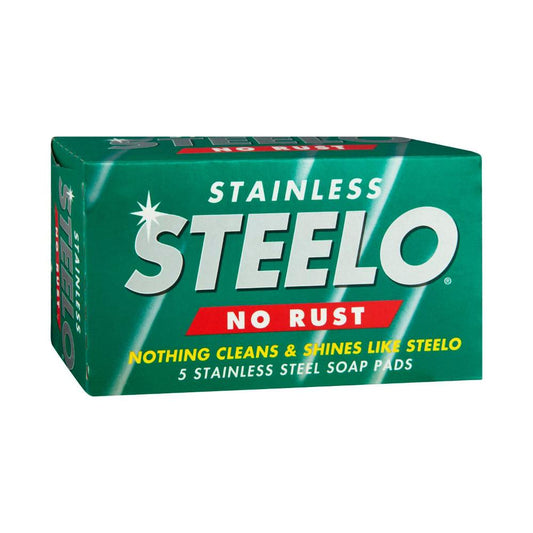 Steelo No Rust Scourer Stainless Steel Soap Pads - 5 pack