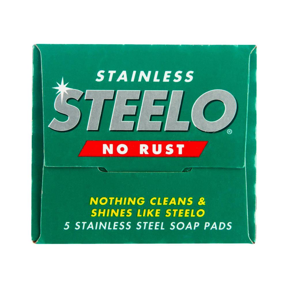 Steelo No Rust Scourer Stainless Steel Soap Pads - 5 pack