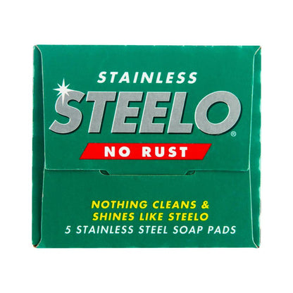 Steelo No Rust Scourer Stainless Steel Soap Pads - 5 pack