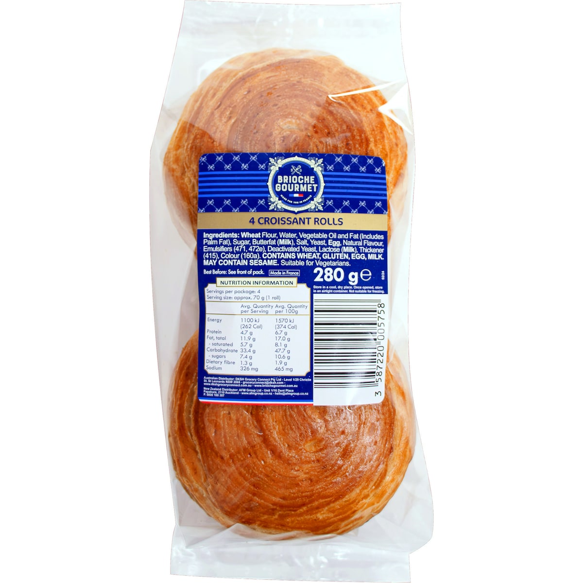 Brioche Gourmet Croissant Rolls 4 Pack