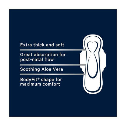 Libra Maternity Extra Long With Wings Pads - 10 pack