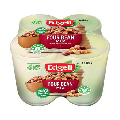 Edgell Seed Beans Four Bean Mix 4 Pack - 500g