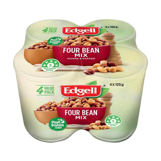 Edgell Seed Beans Four Bean Mix 4 Pack - 500g