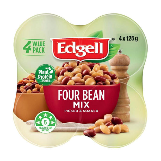 Edgell Seed Beans Four Bean Mix 4 Pack - 500g