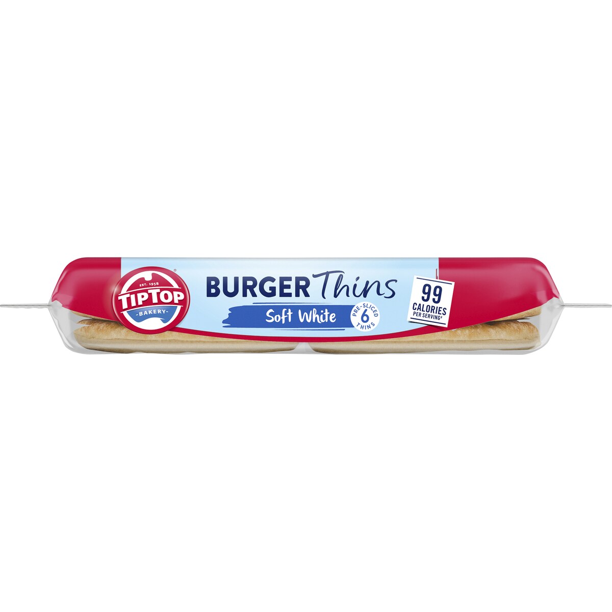 Tip Top Burger Thins Bread Bakery 6 Pack