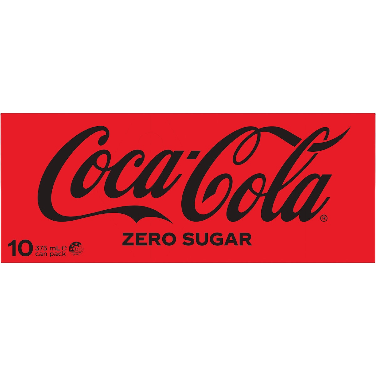 Coca-cola Zero Sugar Soft Drink Cans 375ml X 10 Pack