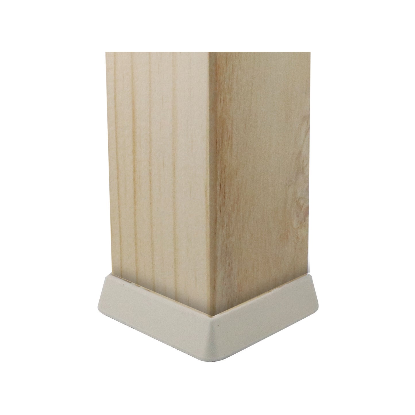 Surface Gard White Rubber Base Castor Cup - 40mm - 4 Pack