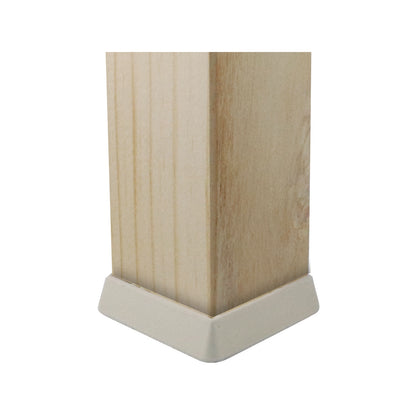 Surface Gard White Rubber Base Castor Cup - 40mm - 4 Pack