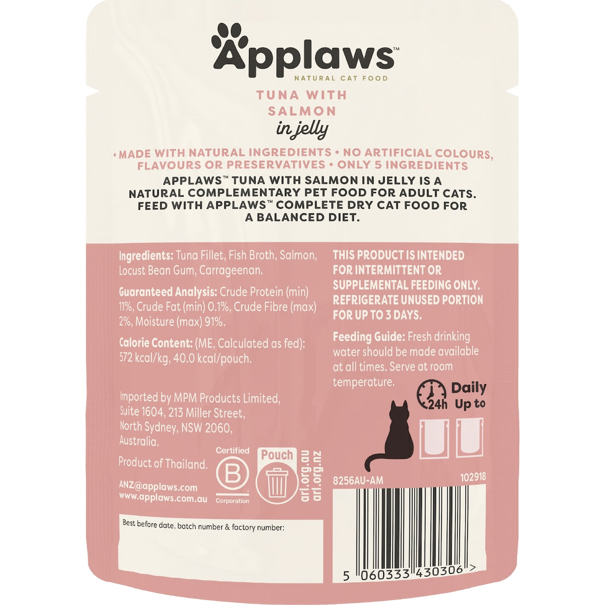 Applaws Wet Cat Food Pouch Tuna & Salmon 70g