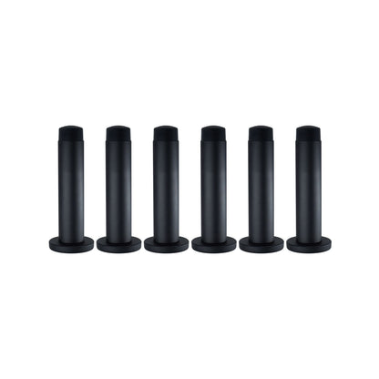 Adoored 85mm Black Monument Door Stop 6 Pack