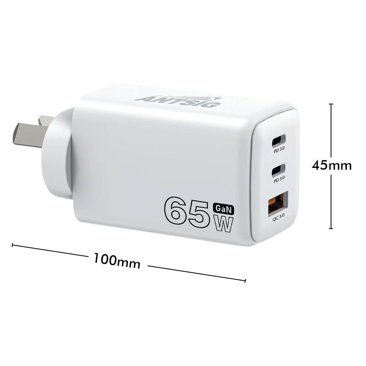 Antsig 65W Multi Port Wall Charger