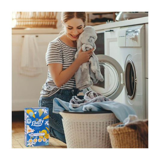 Fluffy Dryer Sheets Fabric Softener Conditioner Field Flowers - 40 pack