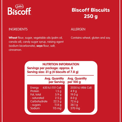 Lotus Biscoff Caramelised Biscuit 250g