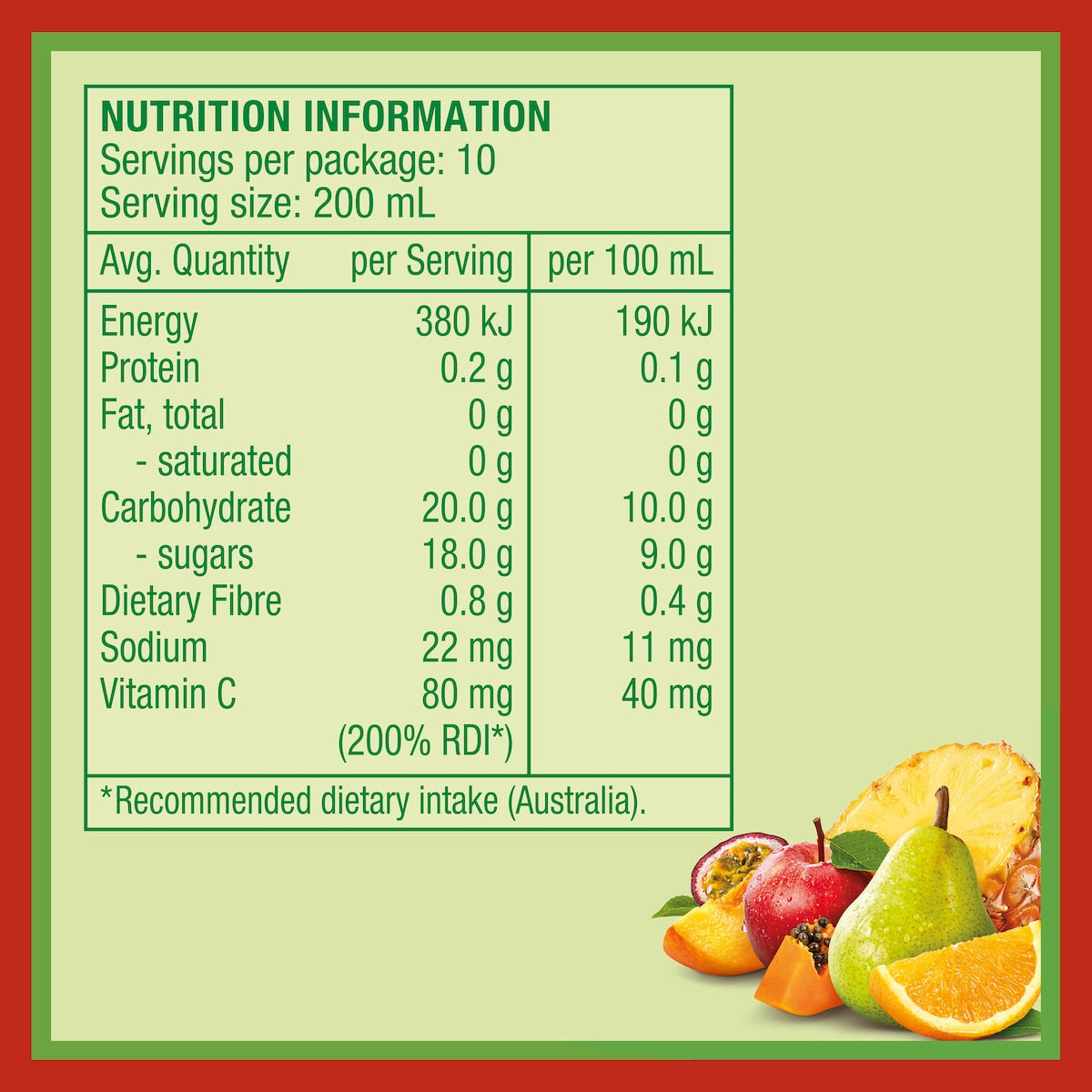 Golden Circle Tropical Juice No Added Sugar Pineapple Fruit Juices 2l