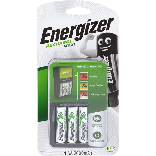 Energizer Maxi Charger Rechargable Aa & Aaa Batteries Each