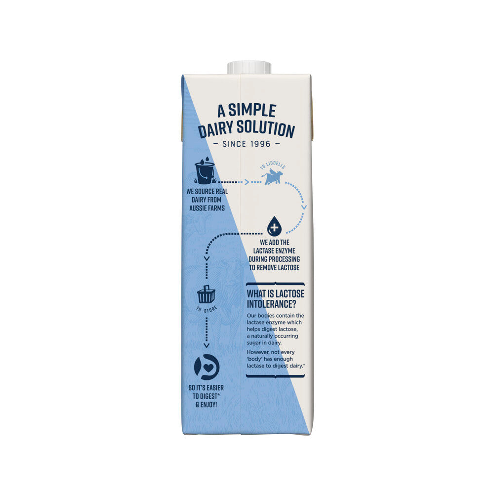Liddells Lactose Free Full Cream Milk - 1L