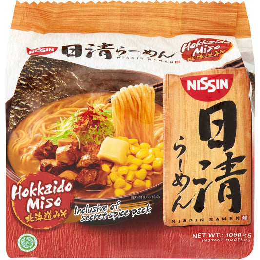 Nissin Ramen Hokkaido Miso 5 Pack