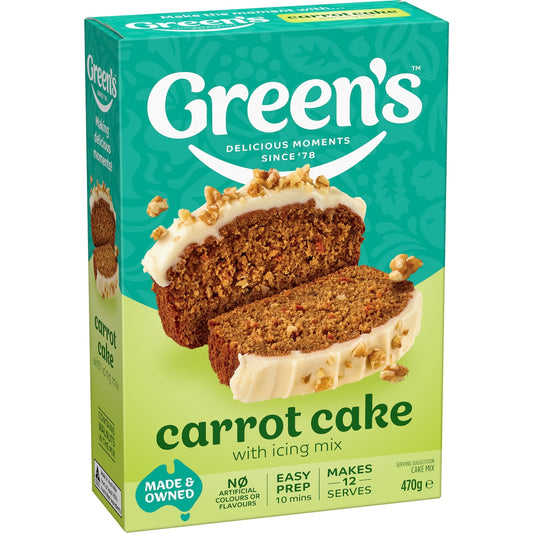 Greens Cake Mix Traditional Carrot 470g