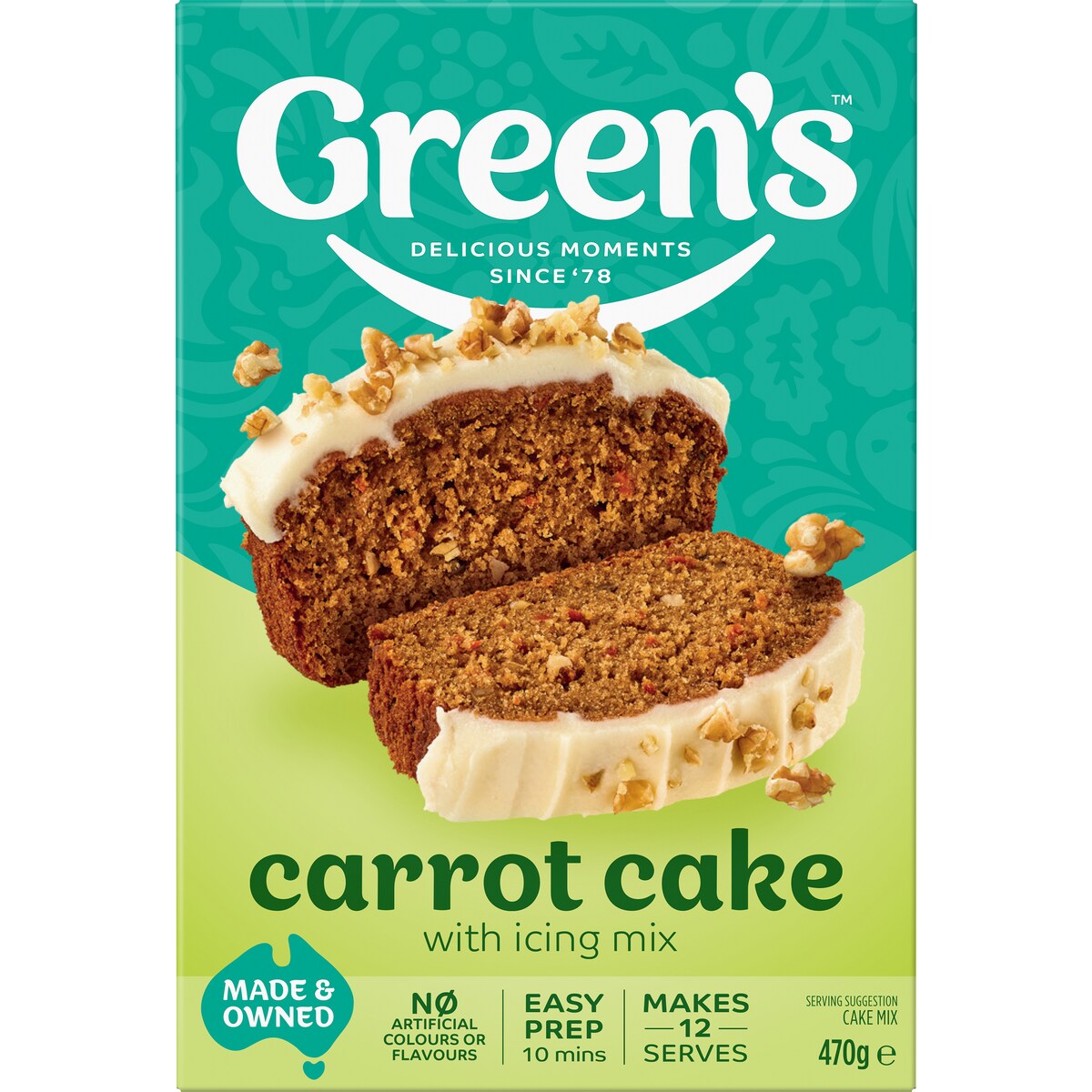 Green's Cake Mix Traditional Carrot 470g