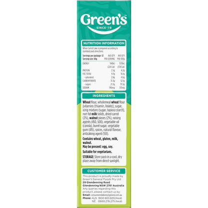 Greens Cake Mix Traditional Carrot 470g