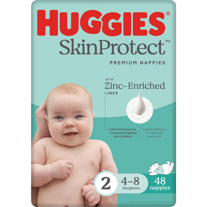 Huggies Skin Protect Nappies Size 2 (4-8kg) 48 Pack