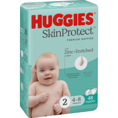 Huggies Skin Protect Nappies Size 2 (4-8kg) 48 Pack