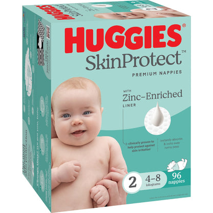 Huggies Skin Protect Nappies Size 2 (4-8kg) 96 Pack