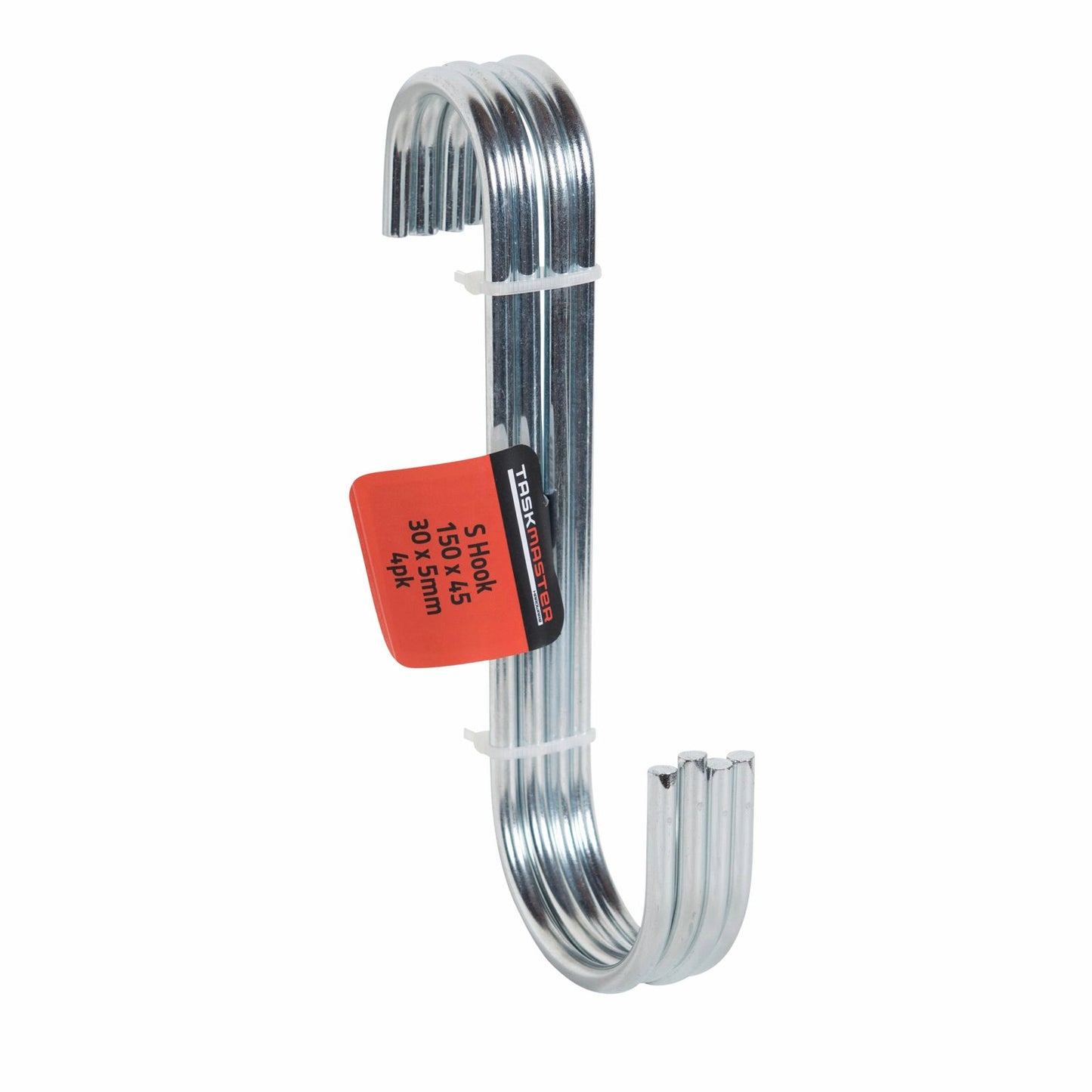 Taskmaster Steel S Hook - 150 x 45 x 30mm - 4 Pack