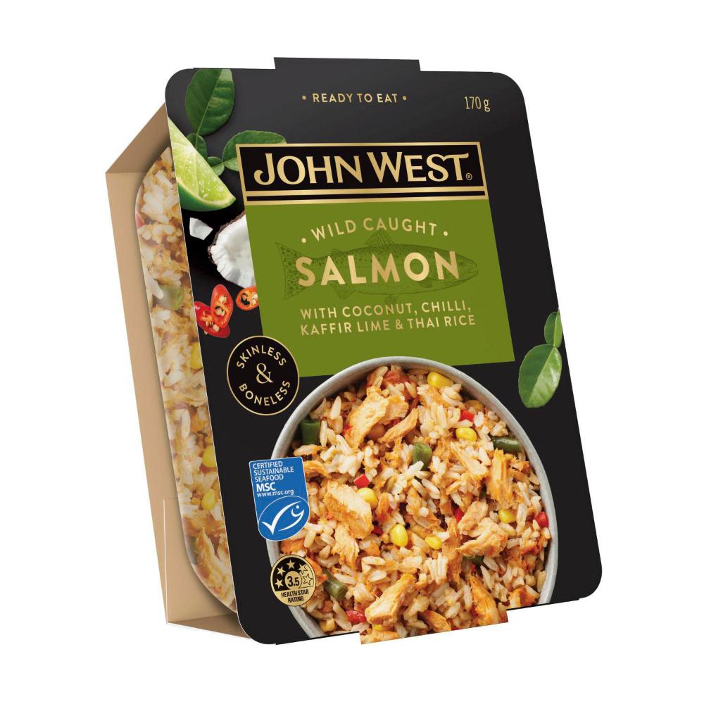 John West Salmon Bowl Coconut Lime Chilli And Rice - 170g