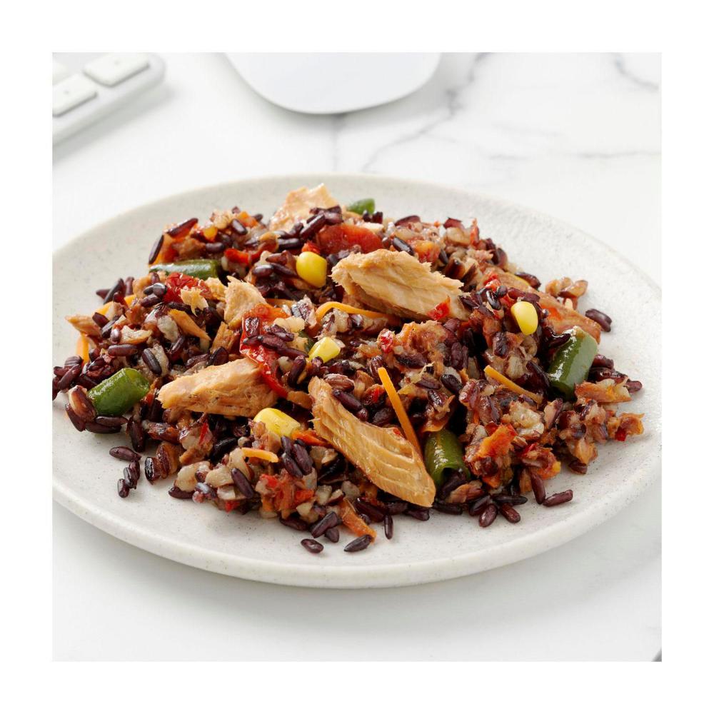 John West Salmon Bowl With Sweet Soy Veg & Black Rice - 170g