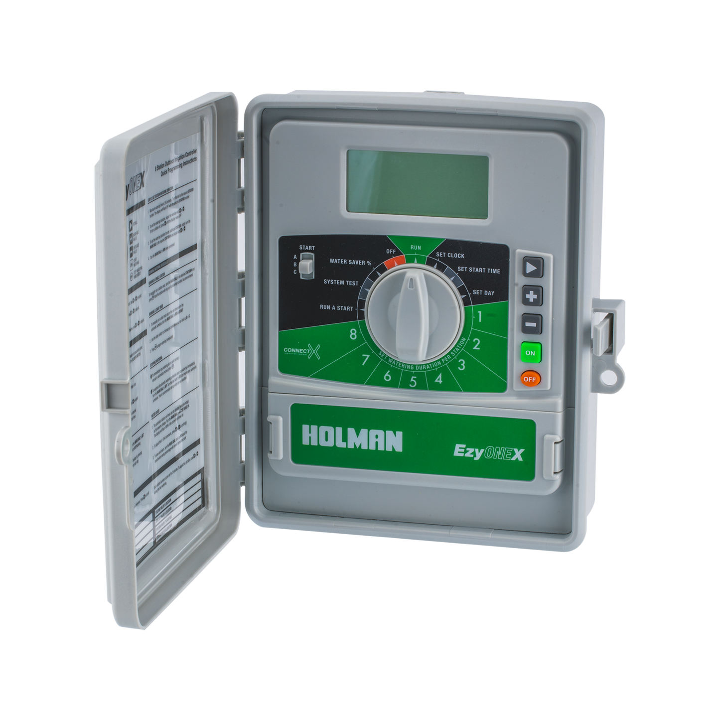 Holman Ezyone Irrigation Controller - 8 Station - 46 x 248 x 185mm - Grey