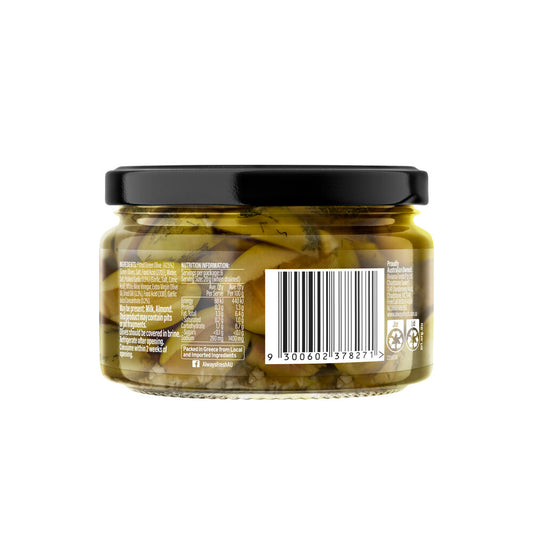 Always Fresh Deli Style Pitted Green Olives With Dill And Garlic - 240g