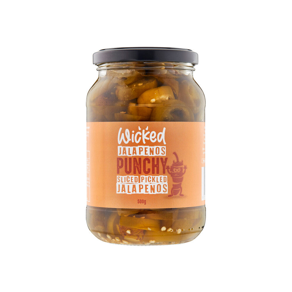 Wicked Sliced Pickled Jalapenos - 500g
